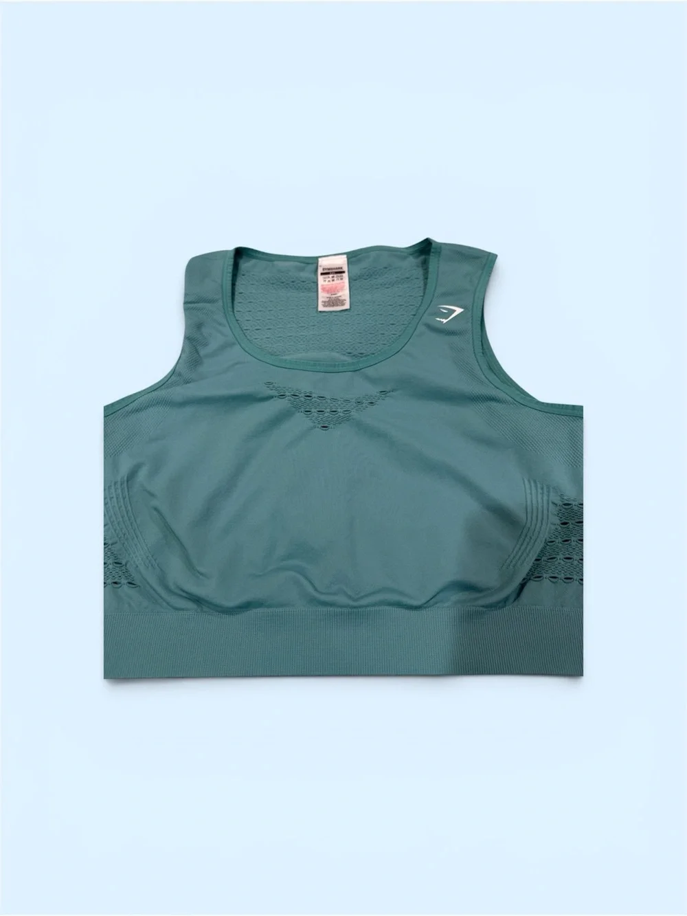 Gymshark Seamless Sports Bra Crop Top — Teal XXL